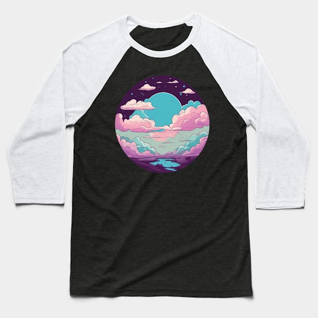 Valley of Clouds Baseball T-Shirt by Eclecterie